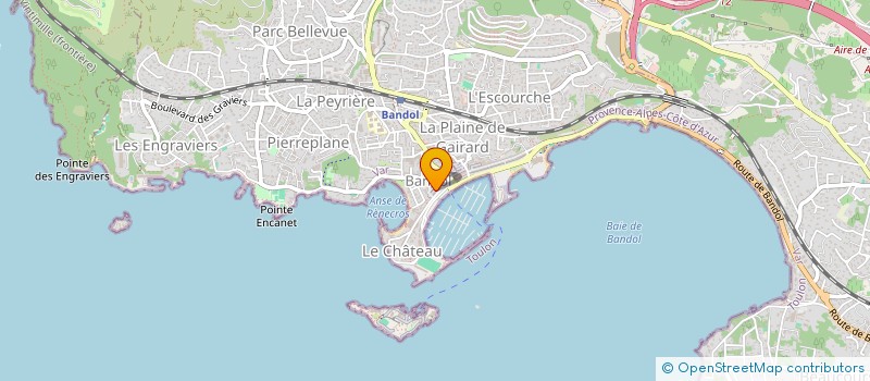 localisation de l'entreprise MADAME CRISTEL ESCORIZA  BANDOL