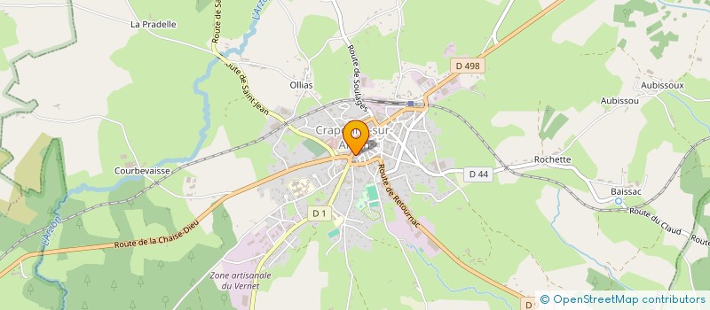 localisation de l'entreprise MADAME CRISTELLE GALLIEN à CRAPONNE-SUR-ARZON