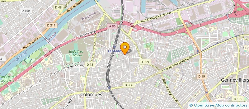 localisation de l'entreprise MADAME CRISTELLE PONNET  COLOMBES