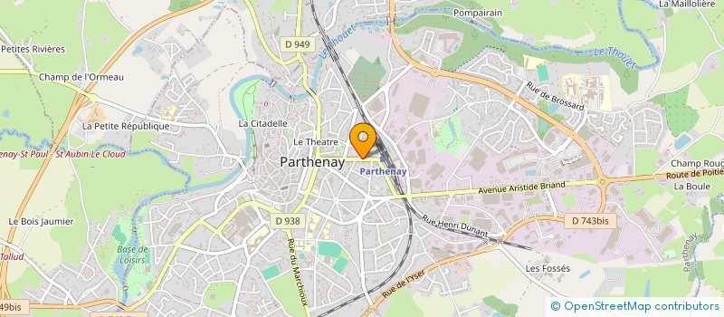 localisation de l'entreprise MADAME CRISTIANE ARAUJO  PARTHENAY