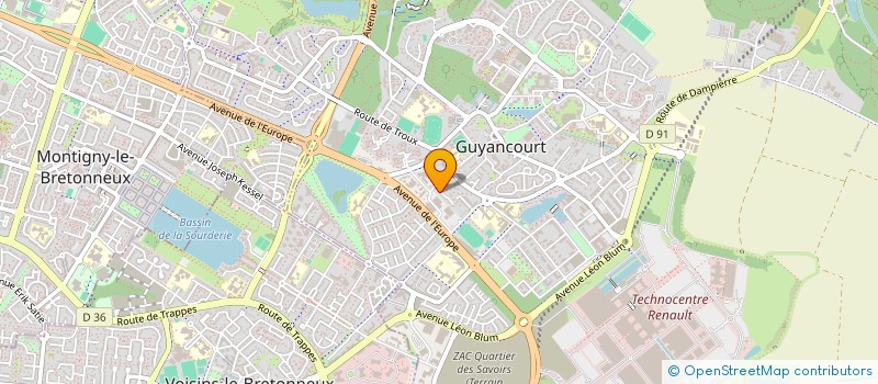 localisation de l'entreprise MADAME CRISTINA GONCALVES DA SILVA à GUYANCOURT