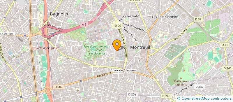 localisation de l'entreprise MADAME CRISTINA MARIA BATIN  MONTREUIL