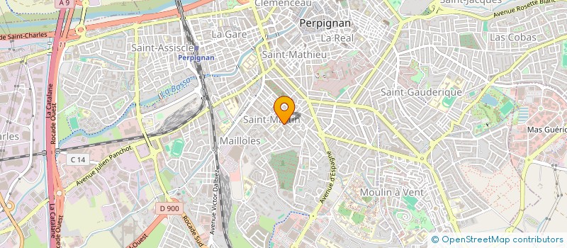 localisation de l'entreprise MADAME CRYSTEL BONNETAIN  PERPIGNAN