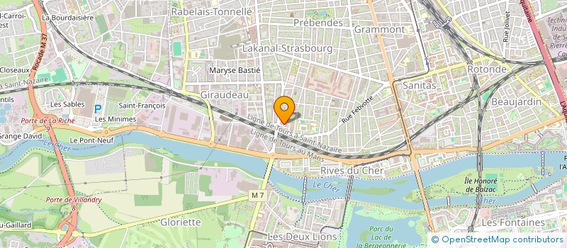 localisation de l'entreprise MADAME CYBELE BORNE  TOURS