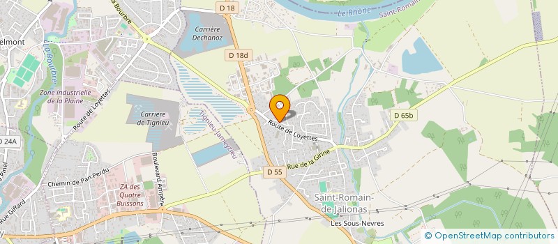 localisation de l'entreprise MADAME CYBELIA BRUCHON  SAINT-ROMAIN-DE-JALIONAS