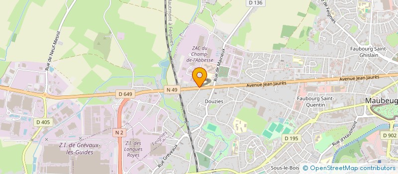 localisation de l'entreprise MADAME CYNDELLE DELACOURT  MAUBEUGE