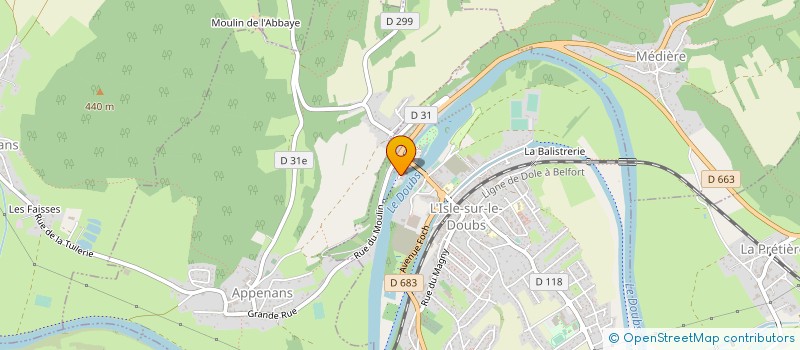 localisation de l'entreprise MADAME CYNDIE DAMOTTE à L'ISLE-SUR-LE-DOUBS