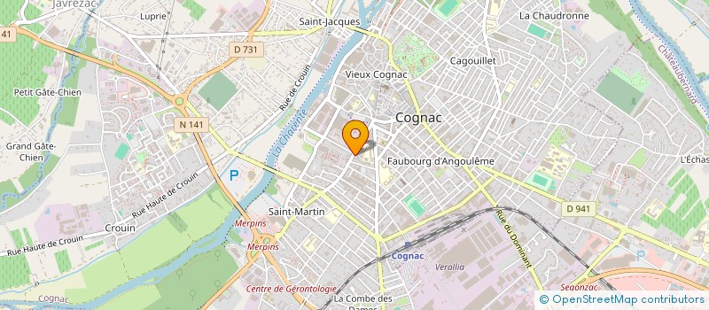 localisation de l'entreprise MADAME CYNDIE DUCOURET à COGNAC