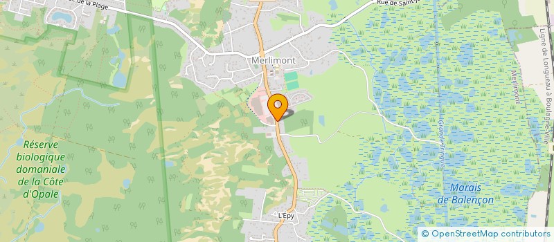 localisation de l'entreprise MADAME CYNDIE ROUSSEL  MERLIMONT