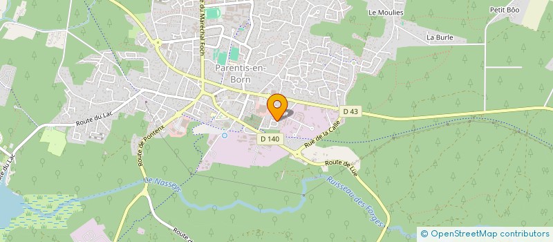 localisation de l'entreprise MADAME CYNTHIA BOULESTIER  PARENTIS-EN-BORN