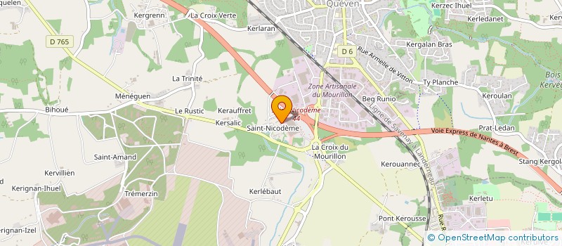 localisation de l'entreprise MADAME CYNTHIA CHANTEUX  QUEVEN