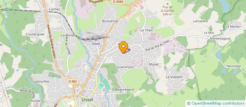 localisation de l'entreprise MADAME CYNTHIA CHESNEAU  USSEL