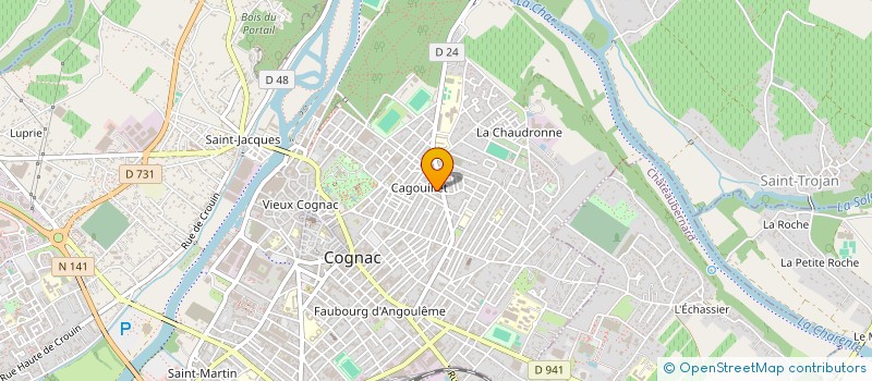 localisation de l'entreprise MADAME CYNTHIA GAZANCON à COGNAC