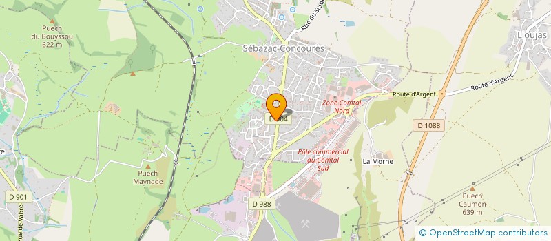 localisation de l'entreprise MADAME CYNTHIA GUEGUEN à SEBAZAC-CONCOURES