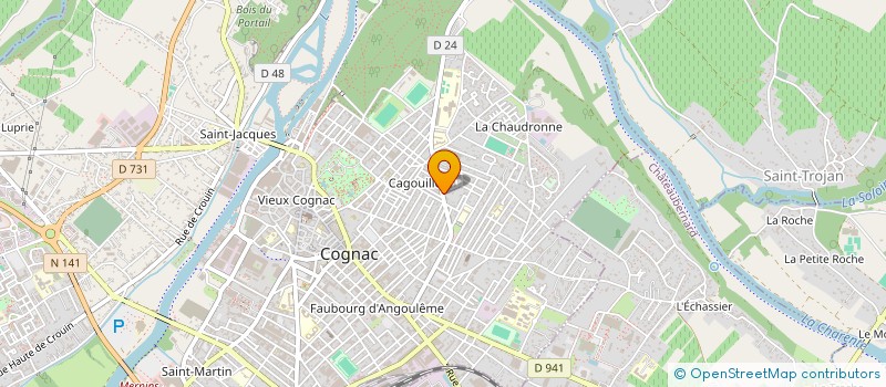 localisation de l'entreprise MADAME CYNTHIA JABOUILLE à COGNAC