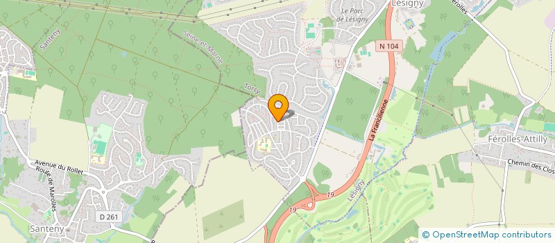 localisation de l'entreprise MADAME CYNTHIA LAGE  LESIGNY