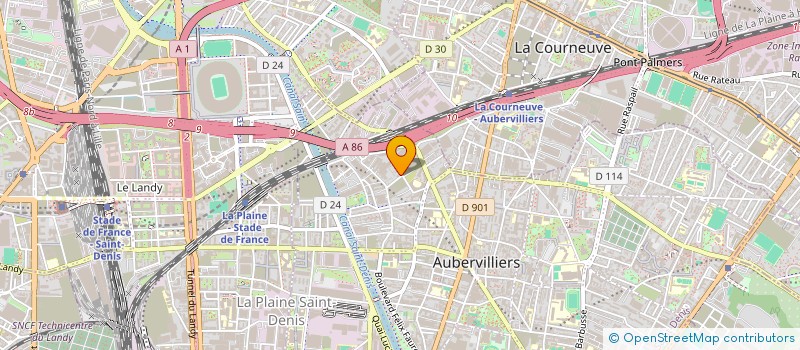 localisation de l'entreprise MADAME CYNTHIA LAMBERT  AUBERVILLIERS