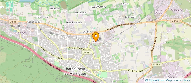 localisation de l'entreprise MADAME CYNTHIA LEVAILLANT  CHATEAUNEUF-LES-MARTIGUES