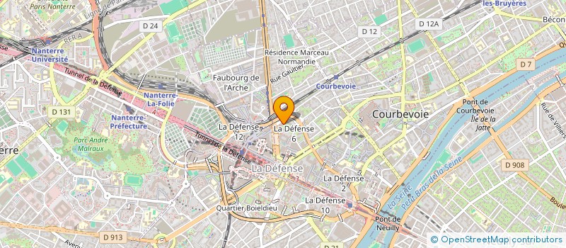 localisation de l'entreprise MADAME CYNTHIA MILARD à COURBEVOIE