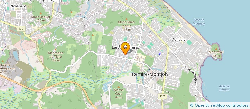 localisation de l'entreprise MADAME CYNTHIA SAINT HELENE  REMIRE-MONTJOLY