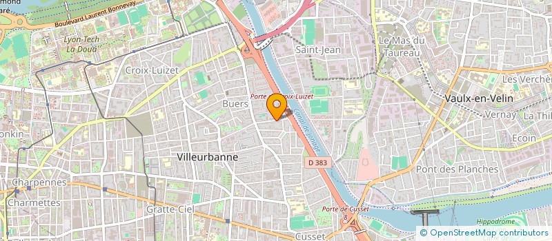 localisation de l'entreprise MADAME CYRIANE BONNARDON  VILLEURBANNE