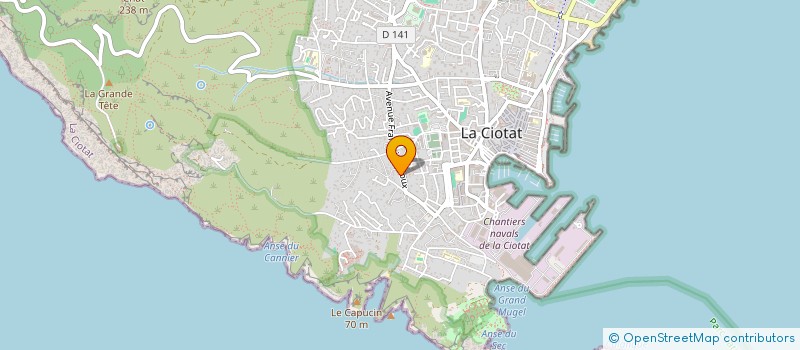 localisation de l'entreprise MADAME CYRIANE VAQUETTE à LA CIOTAT