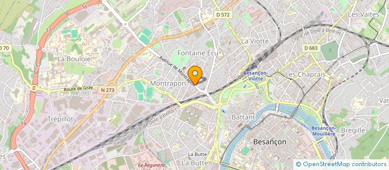 localisation de l'entreprise MADAME CYRIELLE CALINON à BESANCON