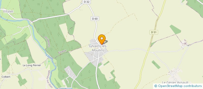 localisation de l'entreprise MADAME CYRIELLE DERYCKE  SYLVAINS-LES-MOULINS