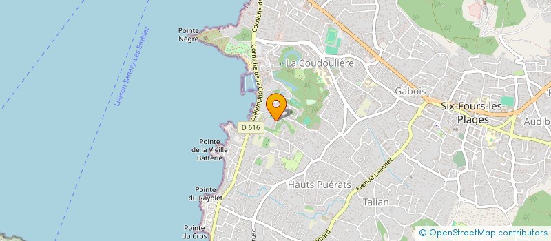 localisation de l'entreprise MADAME CYRIELLE FOURNIER à SIX-FOURS-LES-PLAGES