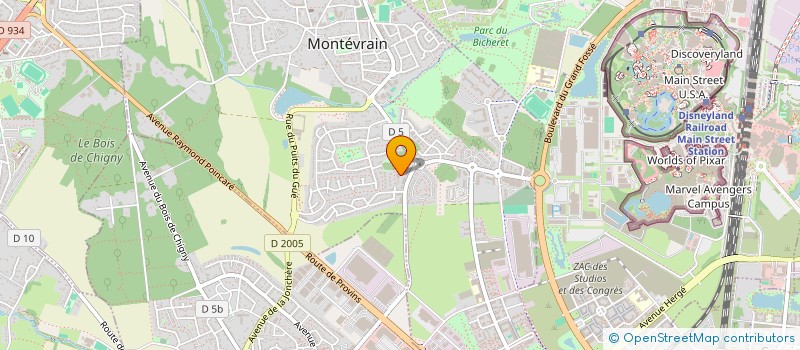 localisation de l'entreprise MADAME CYRIELLE GILLES  MONTEVRAIN