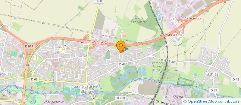 localisation de l'entreprise MADAME CYRIELLE LAMBECQ  SAINT-LAURENT-BLANGY