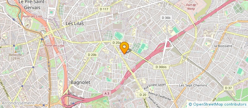 localisation de l'entreprise MADAME CYRIELLE LECOEUR-LINDIN à BAGNOLET