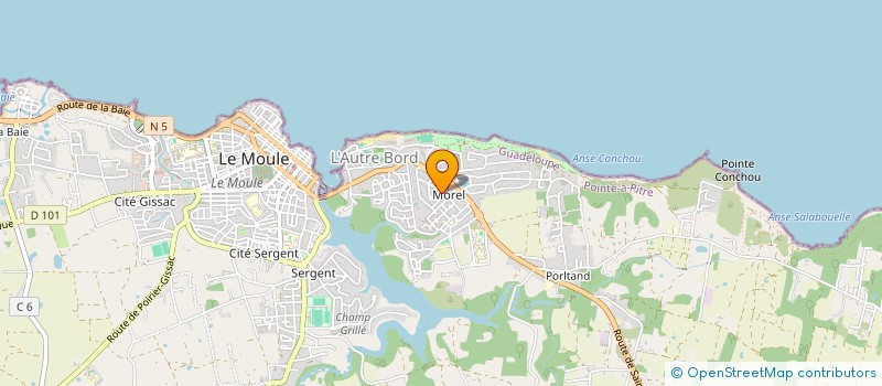 localisation de l'entreprise MADAME CYRIELLE LECURIEUX-DURIVAL à LE MOULE