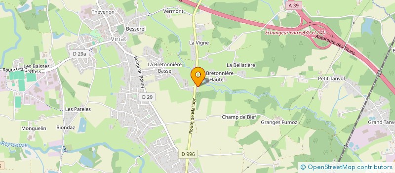 localisation de l'entreprise MADAME CYRIELLE LIMODIN à VIRIAT
