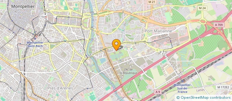localisation de l'entreprise MADAME CYRIELLE MARTIN à MONTPELLIER