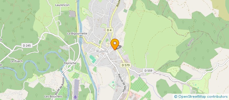 localisation de l'entreprise MADAME CYRIELLE PINET  RUOMS