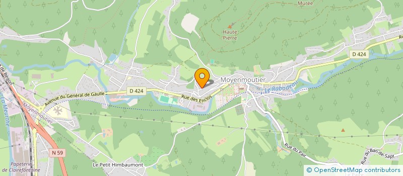 localisation de l'entreprise MADAME CYRIELLE ROLIN  MOYENMOUTIER