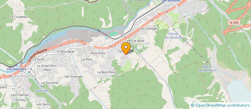 localisation de l'entreprise MADAME CYRILDE PINARD  LES HOUCHES