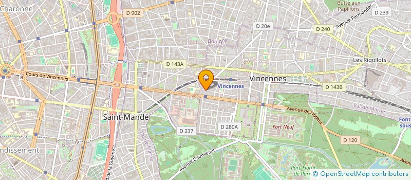 localisation de l'entreprise MADAME CYRILLE CIZEL à VINCENNES