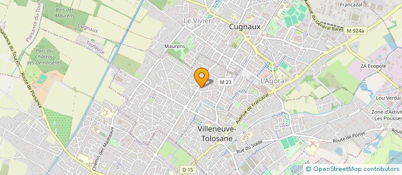 localisation de l'entreprise MADAME CYRILLE JACQUIER à VILLENEUVE-TOLOSANE
