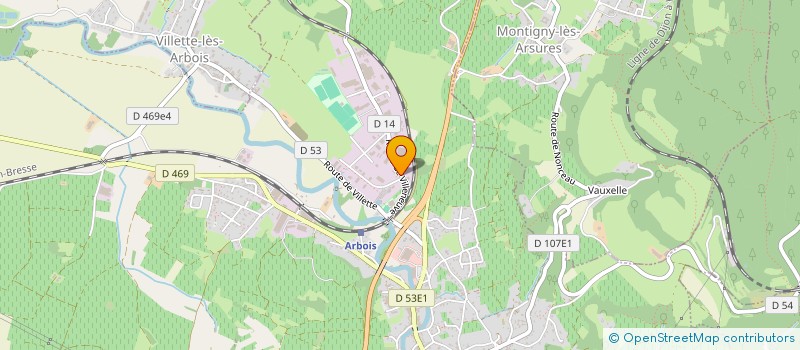 localisation de l'entreprise MADAME CYRILLE LETELLIER  ARBOIS