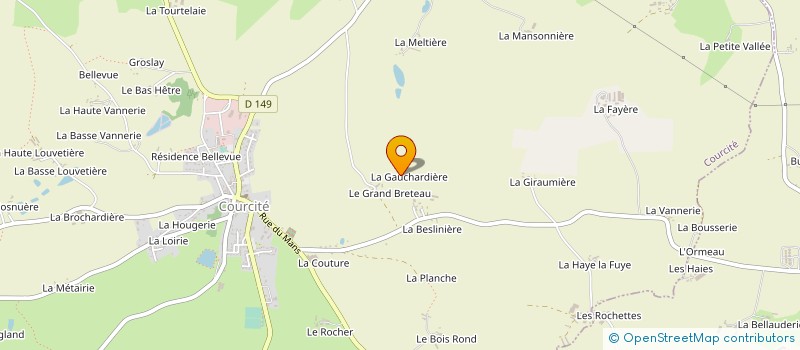 localisation de l'entreprise MADAME D'ERFURTH CHAMBRIN à COURCITE