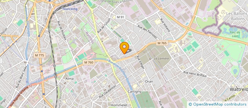 localisation de l'entreprise MADAME DAHBIA LOUNICI  WATTRELOS