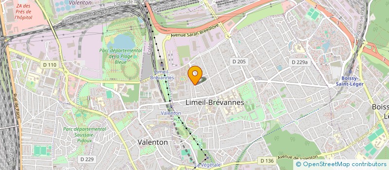 localisation de l'entreprise MADAME DAIANE LOPES DE ANDRADE  LIMEIL-BREVANNES