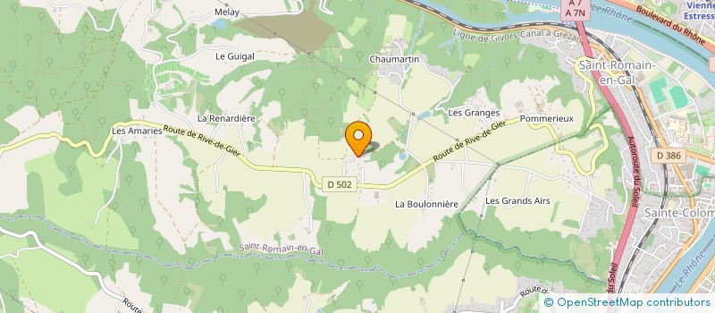 localisation de l'entreprise MADAME DALILA AISSAOUI  SAINT-ROMAIN-EN-GAL