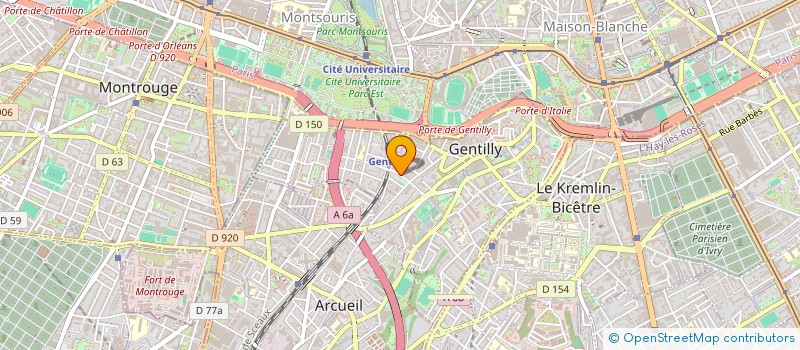 localisation de l'entreprise MADAME DALILA AZZOUZ  GENTILLY