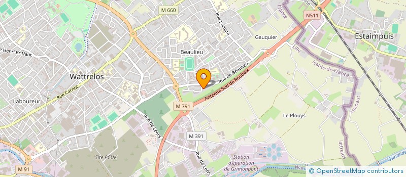 localisation de l'entreprise MADAME DALILA OUTOUDA  WATTRELOS