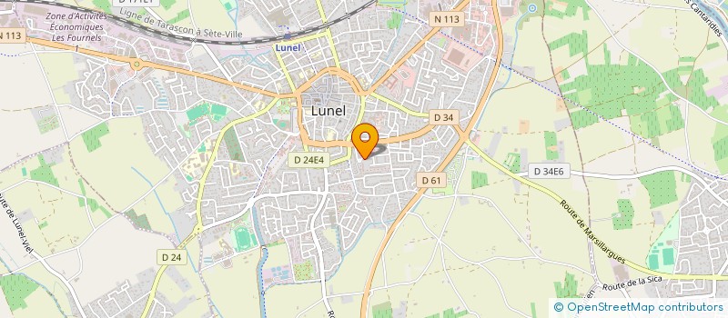 localisation de l'entreprise MADAME DALILA RHOULAM  LUNEL