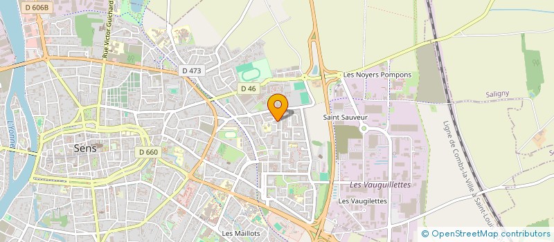 localisation de l'entreprise MADAME DALINA GUERRIER  SENS