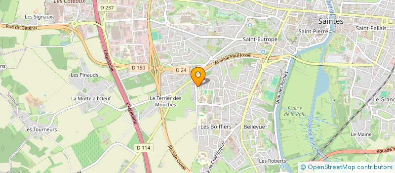 localisation de l'entreprise MADAME DALMA DOURSON  SAINTES